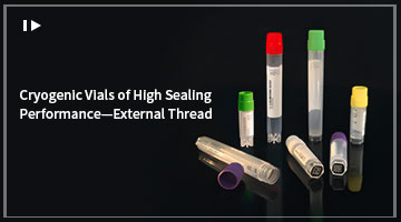 Cryogenic Vials of High Sealing Performance—External Thread 